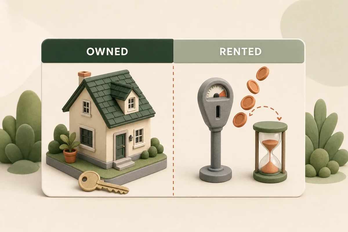 Card sorting roofing marketing channels into owned assets and rented meters